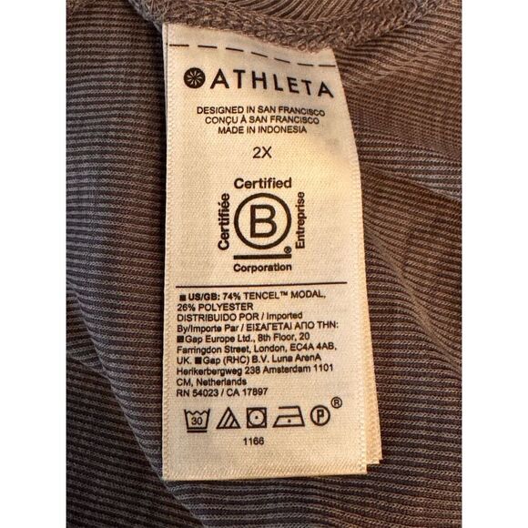 Athleta Women's 2XL Gray Sleeveless Tunic Tank Top Casual Relaxed Fit NWT - Picture 13 of 13